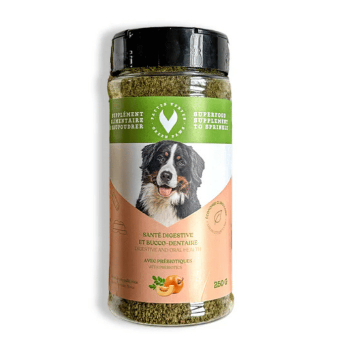 Pattes Vertes supplement Prébiotiques – Supplément à saupoudrer pour chien Prébiotiques – Supplément à saupoudrer pour chien