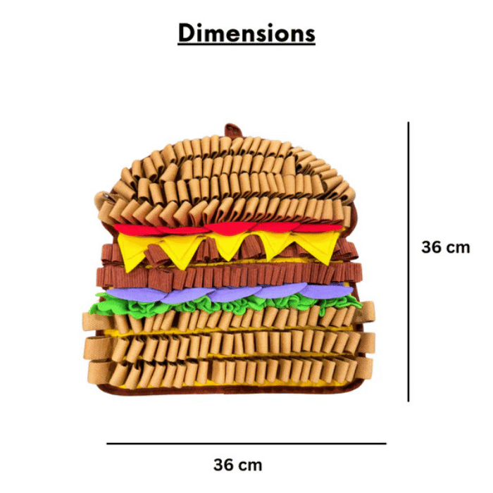 PawzNDogz Tapis de fouille hamburger Tapis de fouille hamburger