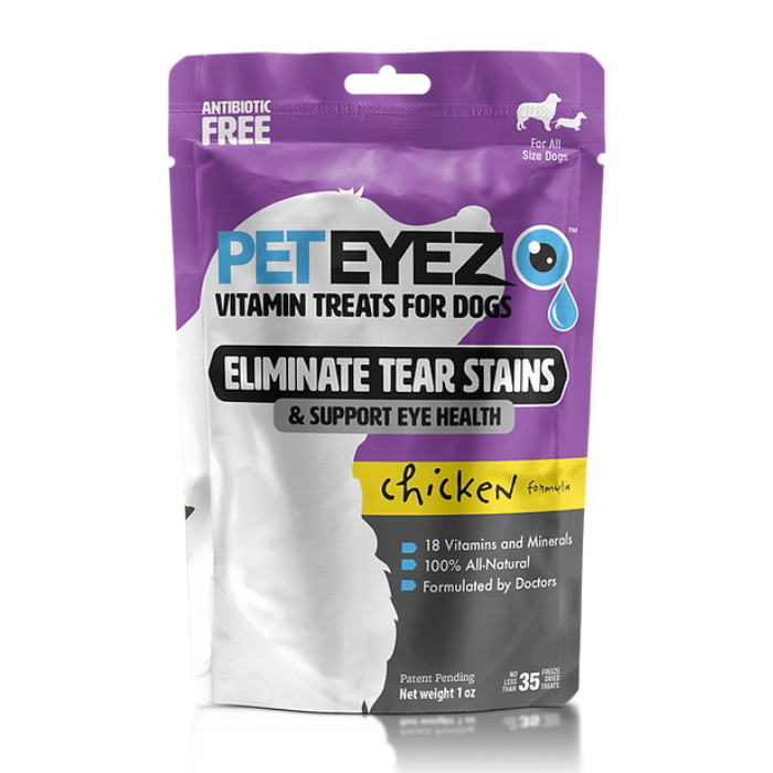 Peteyez Poulet PetEyez gâteries vitaminées pour chiens - Élimine les taches de larmes 1oz