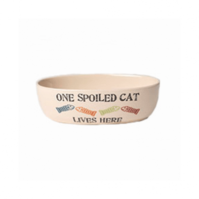Petrageous bols pour chat Petrageous - Bol ovale en céramique One Spoiled Pet pour chat 2 tasses Petrageous - Bol ovale en céramique One Spoiled Pet pour chat 2 tasses