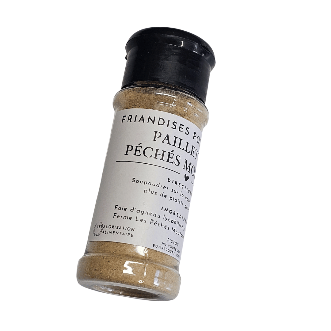 Pistou Gâteries Gâteries pour chiens à soupoudrer - Paillettes foie agneau 4oz