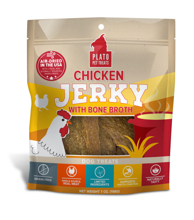 Plato Gâteries 16oz Jerky au Poulet & Bouillon d’os Jerky au Poulet & Bouillon d’os