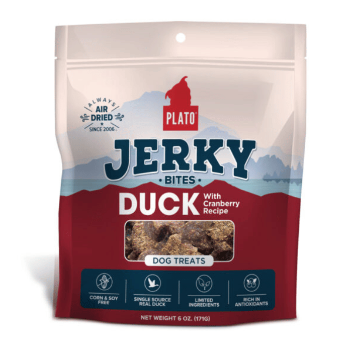 Plato Gâteries Jerky Bites Canard avec cannerberges 6oz Jerky Bites Canard avec cannerberges 6oz