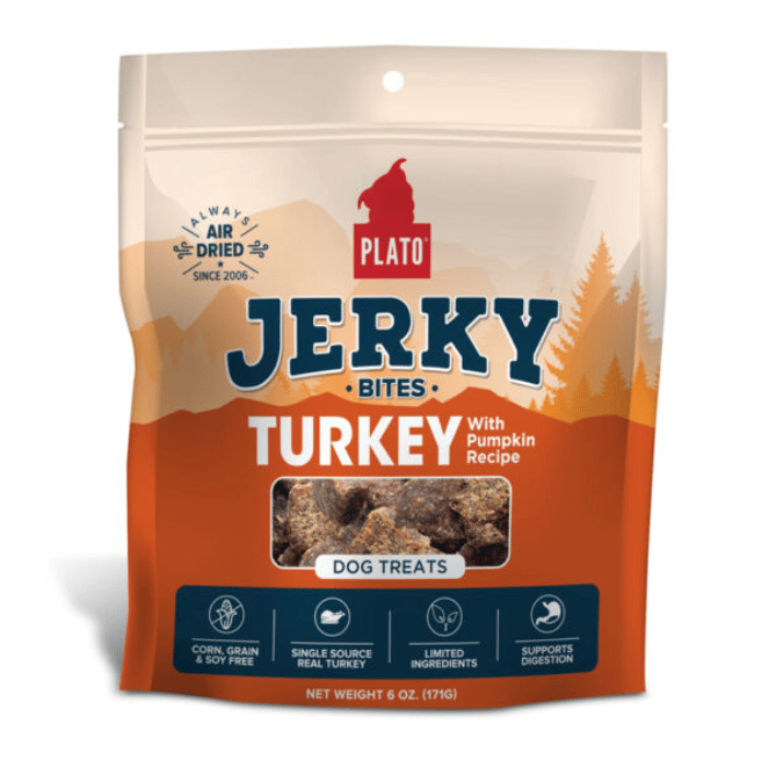 Plato Gâteries Jerky Bites Dinde & Citrouille 6oz Jerky Bites Dinde & Citrouille 6oz