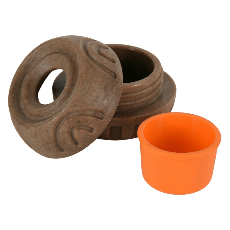 Powerbone Jouet Powerbone - Jouet d'enrichissement pour chien, nylon et bambou avec tasse en silicone Powerbone - Jouet d'enrichissement pour chien, nylon et bambou avec tasse en silicone