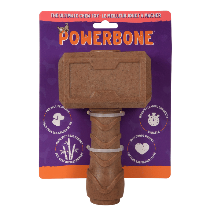 Powerbone Powerbone Jouet à Mâcher Chien - Nylon & Bambou Marteau 7" Powerbone Jouet à Mâcher Chien - Nylon & Bambou Marteau 7"