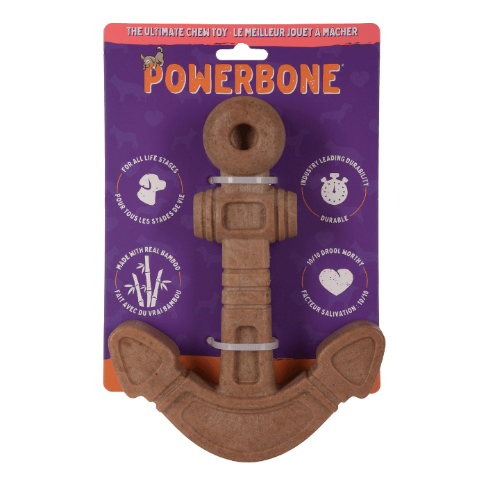 Powerbone Powerbone Jouet à Mâcher Pour Chien - Nylon & Bambou Ancre 8" Powerbone Jouet à Mâcher Chien - Nylon & Bambou Ancre 8"