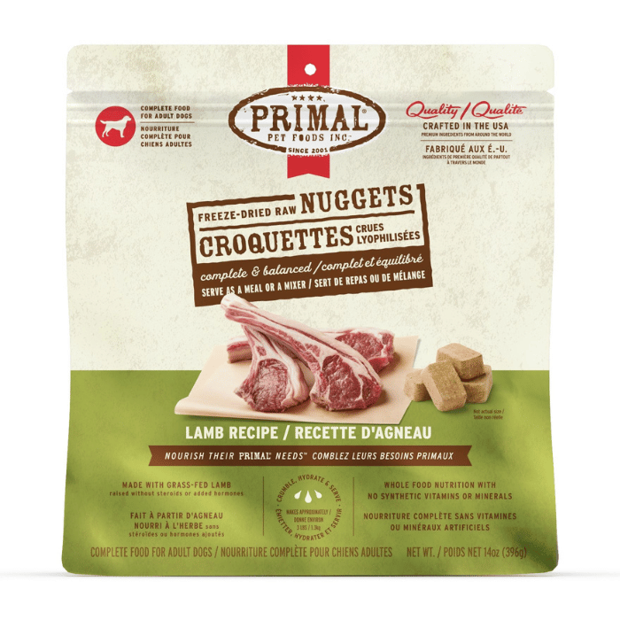 Primal nourriture Nourriture Complète Pour Chien, Croquettes Crues Lyophilisées - Primal Agneau 396g Nourriture Complète Pour Chien, Croquettes Crues Lyophilisées - Primal Agneau 396g
