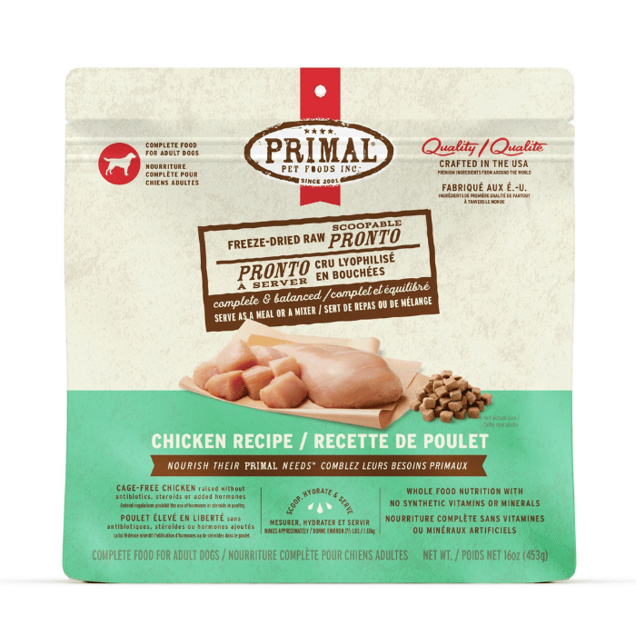 Primal nourriture Nourriture Complète Pour Chien, Cru Lyophilisé En Bouchées - Primal Pronto Poulet Nourriture Complète Pour Chien, Cru Lyophilisé En Bouchées - Primal Pronto Poulet