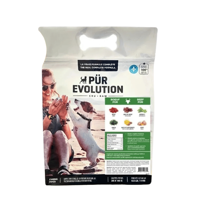 PÜR Evolution congele PÜR Evolution chien adulte -Pur Boeuf - Cru congelé en magasin seulement PÜR Evolution chien adulte -Pur Boeuf - Cru congelé en magasin seulement