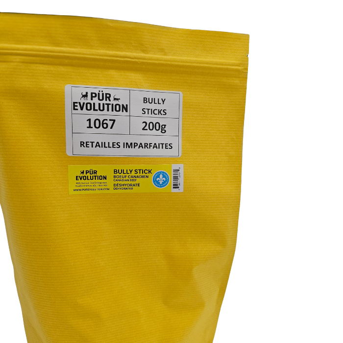 PÜR Evolution Gâteries Retailles imparfaites - Bully sticks Sac de 200g Retailles imparfaites - Bully sticks Sac de 200g