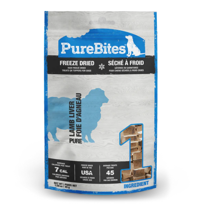 Pure Bites Gâteries 45g Gâterie Agneau Séchée À Froid Pour Chien Gâterie Agneau Séchée À Froid Pour Chien