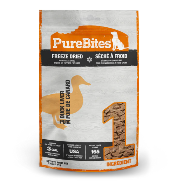 Pure Bites Gâteries 74g Gâterie Canard Séchée À Froid Pour Chien Gâterie Canard Séchée À Froid Pour Chien