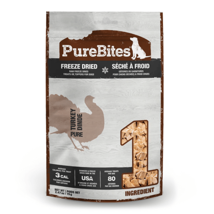 Pure Bites Gâteries Gâterie De Dinde Séchée À Froid Pour Chien 70gr Gâterie De Dinde Séchée À Froid Pour Chien 70gr