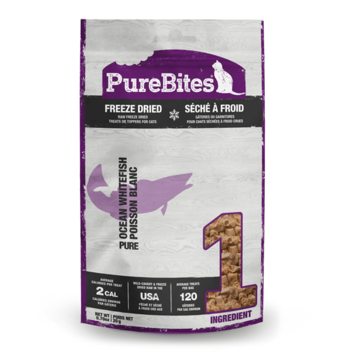 Pure Bites Gâteries Gâteries pour chats séchée à froid au poisson blanc 20g Gâteries pour chats séchée à froid au poisson blanc 20g
