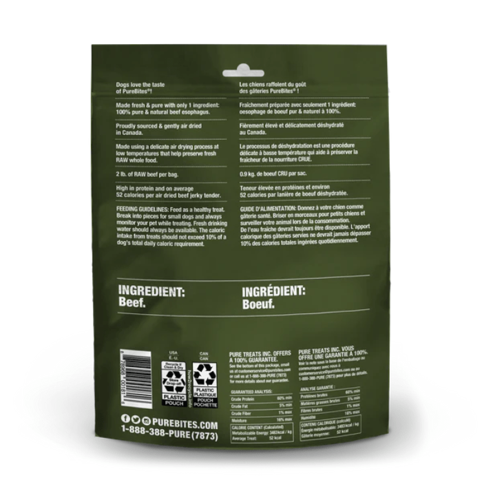 Pure Bites jerky 213g Gâteries naturelles pour chien Beef Jerky Gâteries naturelles pour chien Beef Jerky
