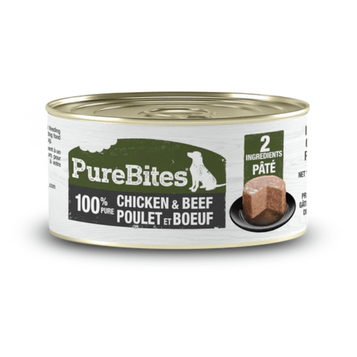 Pure Bites nourriture humide Unité Pâté pour chien Poulet & Boeuf 2.5oz Pâté pour chien Poulet & Boeuf 2.5oz