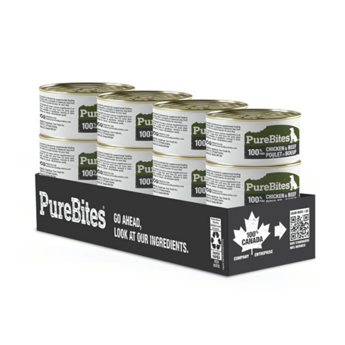 Pure Bites nourriture humide Paquet de 12 Pâté pour chien Poulet & Boeuf 71gr Pâté pour chien Poulet & Boeuf 71gr