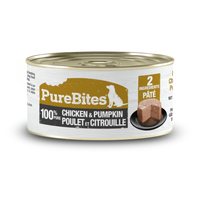 Pure Bites nourriture humide Unité Pâté pour chien poulet & citrouille 2.5oz Pâté pour chien poulet & citrouille 2.5oz