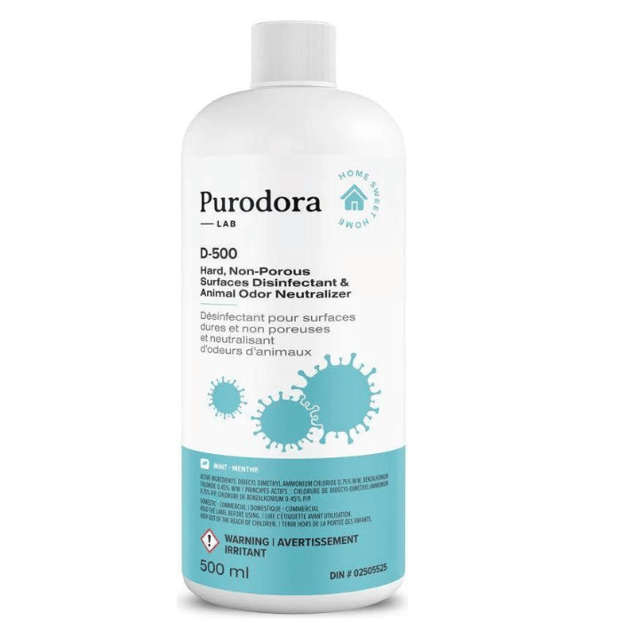 Purodora Lab nettoyant 500ml Désinfectant de surfaces dures et non poreuses et neutralisant d'odeurs d'animaux