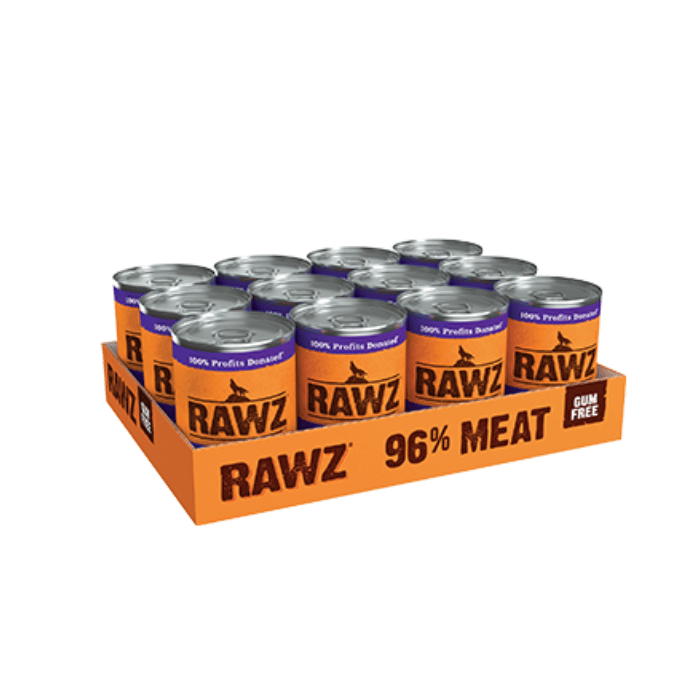 Rawz nourriture humide 12x12.5oz Nourriture humide Rawz 96% Canard et foie de canard Nourriture humide Rawz 96% Canard et foie de canard