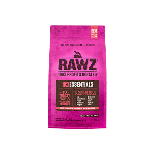 Rawz nourriture RAWZ 10+ Essentials Dinde, Saumon et Poisson blanc - Nourriture sèche chat senior Nourriture Sèche Chat Senior RAWZ 10+ Dinde Saumon | Sherbrooke Canin