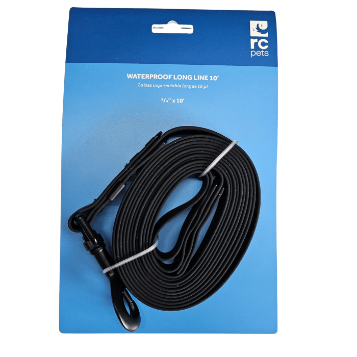 Rc Pets Laisse Laisse imperméable pour chiens Rc Pets Noir 10 pieds Laisse imperméable pour chiens Rc Pets Noir 10 pieds