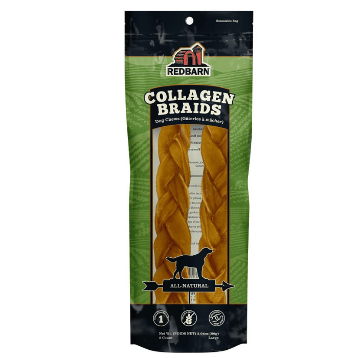 Redbarn Gâteries Bâtonnet De Collagène Tressé 12'', Sac De 2 Unités