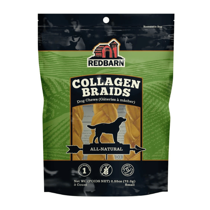 Redbarn Gâteries Bâtonnet De Collagène Tressé 6'', Sac De 3 Unités