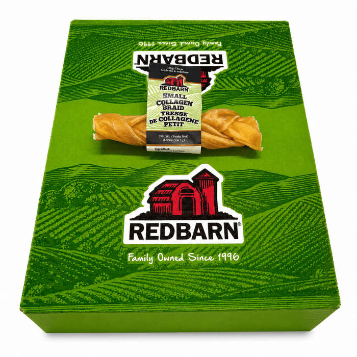 Redbarn Gâteries Caisse de 25 - Tresse De Collagène 6" - Redbarn Caisse de 25 - Tresse de Collagène 6'' Redbarn | Format Économique - Sherbrooke Canin