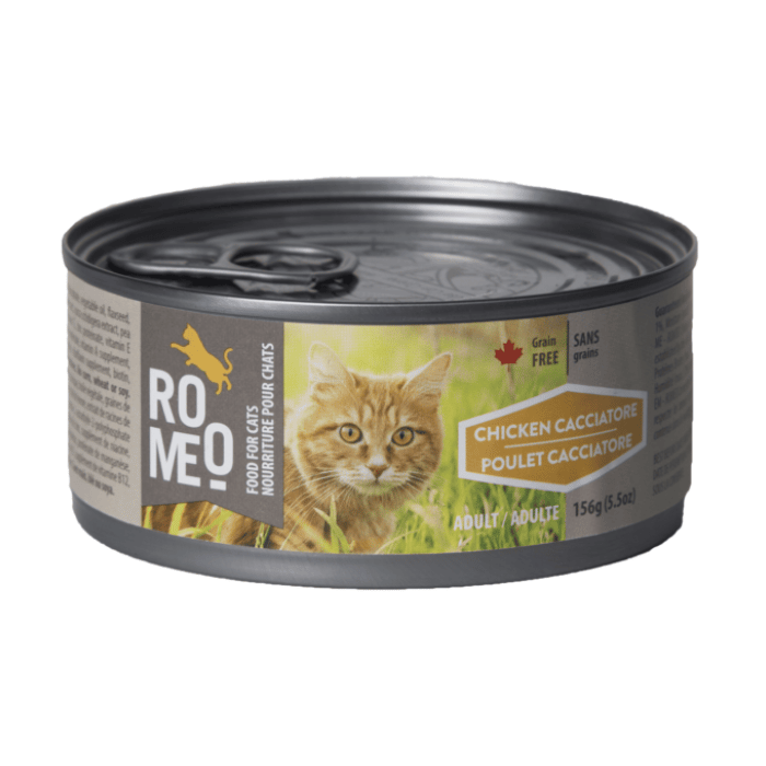 Romeo Roméo – Nourriture humide pour chats Poulet cacciatore 3 oz
