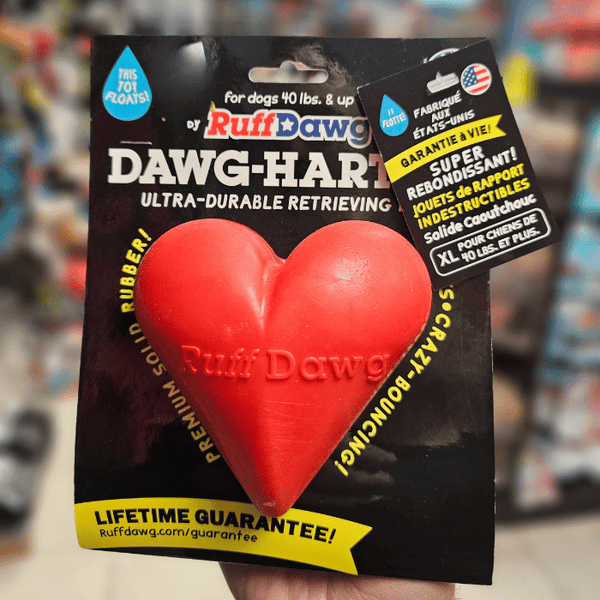 RuffDawg Heart Indestructible Dog Toy - Sherbrooke Canin