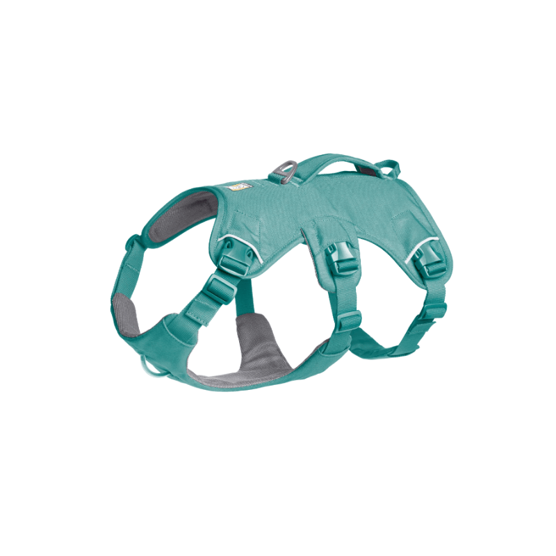 Ruffwear Web Master Harness - River Rock Green - 3/4 left view