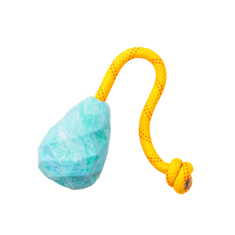 Ruffwear Huck-a-Cone toy - Glacial Blue - side view