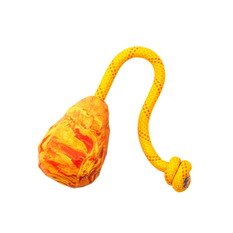Ruffwear Huck-a-Cone toy - Salamander Orange - side view
