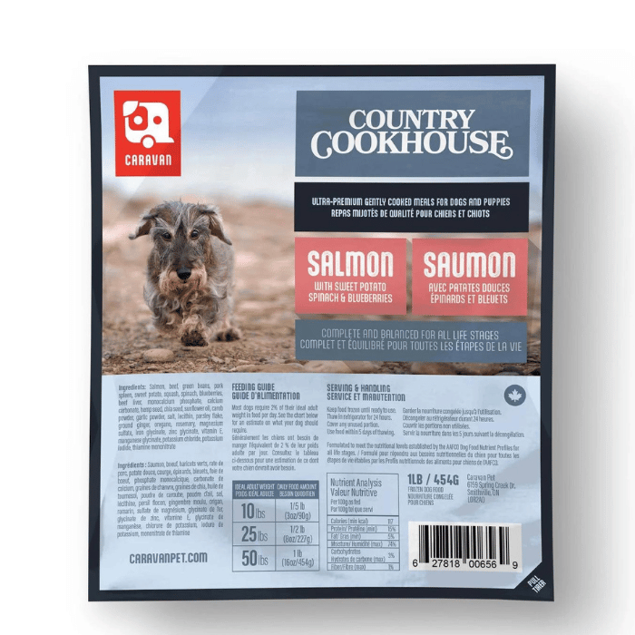 Sherbrooke Canin Caravan Saumon 1 lbs repas mijotés de qualité pour chiens