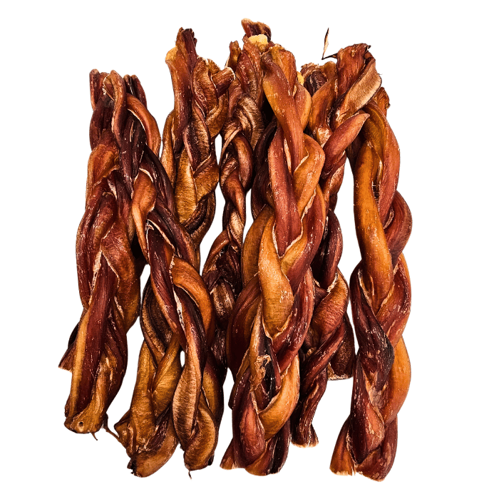 Sherbrooke Canin Format économique Bully stick tressé ULTRA GROS triple - sans odeur 12''  - Paquet de 10 Bully stick tressé ULTRA GROS triple - sans odeur 12''  - Paquet de 10