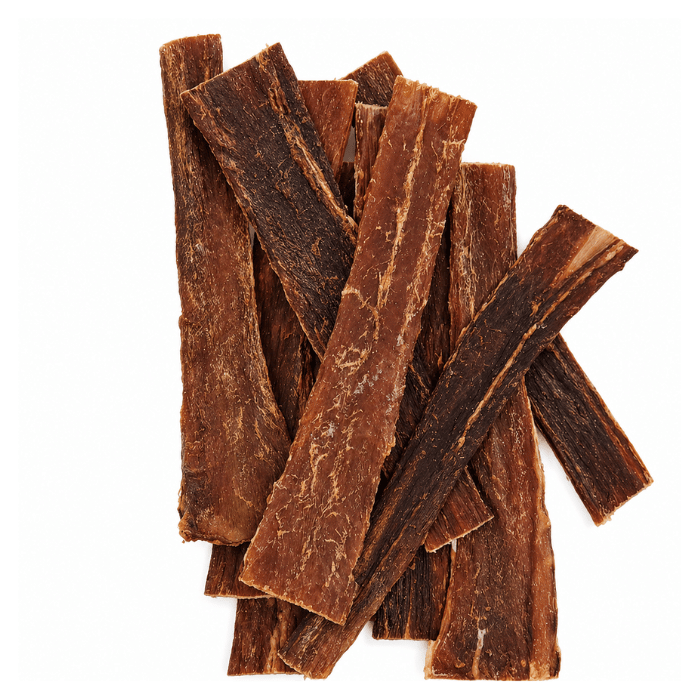 Sherbrooke Canin Format économique Chomper de boeuf aplati 12''  - Paquet de 10 Chomper de bœuf aplati 12'' Paquet de 10 – Mastication naturelle pour chien | Sherbrooke Canin