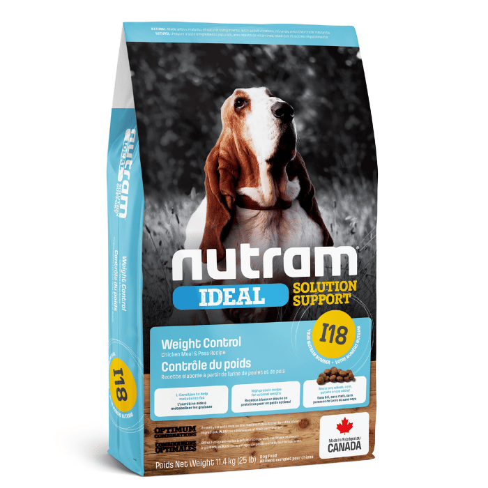 Sherbrooke Canin 25 lbs Nourriture pour chiens Nutram Idéal contrôle du poids - Poulet et pois