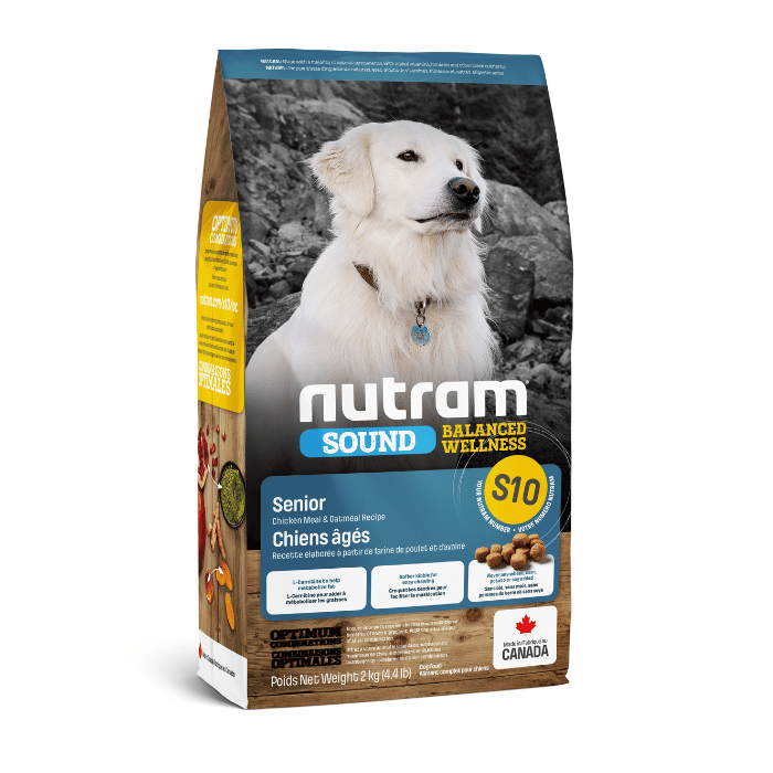Sherbrooke Canin 25 lbs Nourriture pour chiens sénior Nutram Sound Poulet Et Avoine