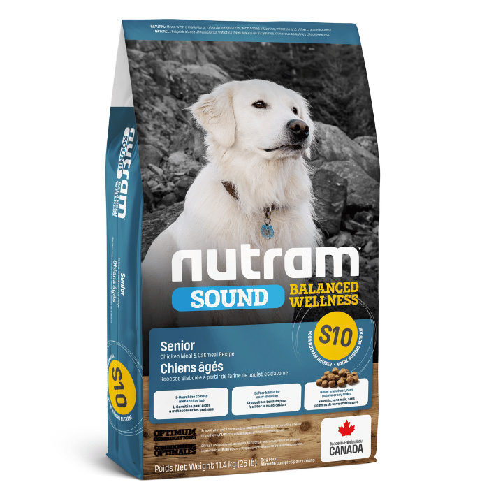 Sherbrooke Canin 25 lbs Nourriture pour chiens sénior Nutram Sound Poulet Et Avoine