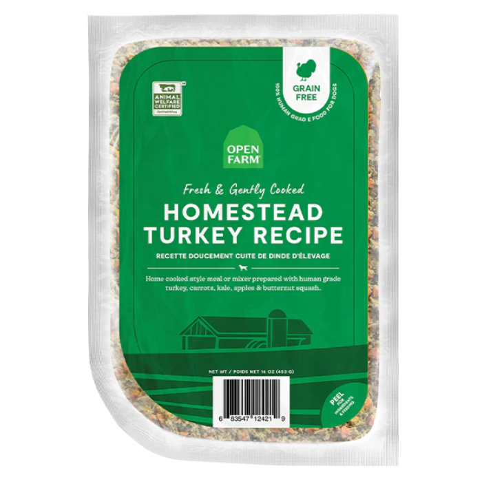Sherbrooke Canin Open Farm Nourriture pour Chiens Congelée Recette de Dinde Fermière Cuite Doucement - 8oz Open Farm Nourriture pour Chiens Congelée Recette de Dinde Fermière Cuite Doucement - 8oz