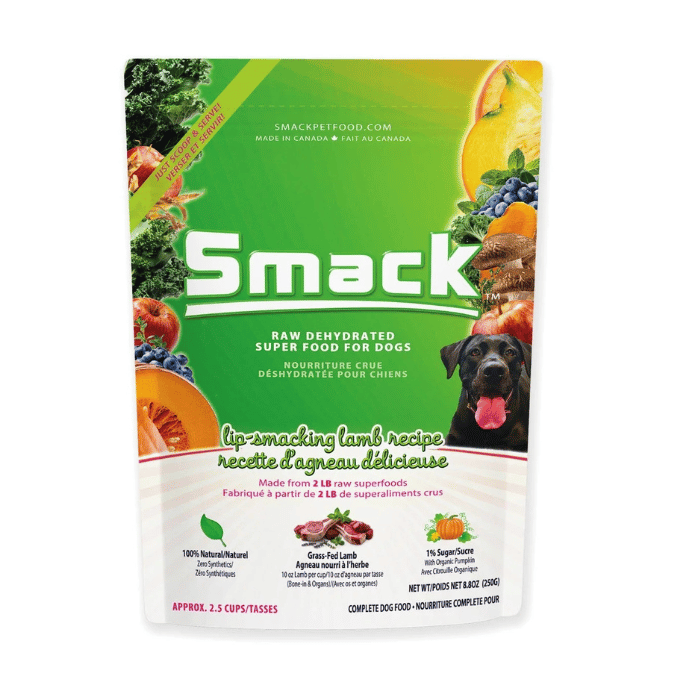 Smack nourriture Nourriture crue déshydratée pour chien - Agneau Nourriture crue déshydratée pour chien - Agneau