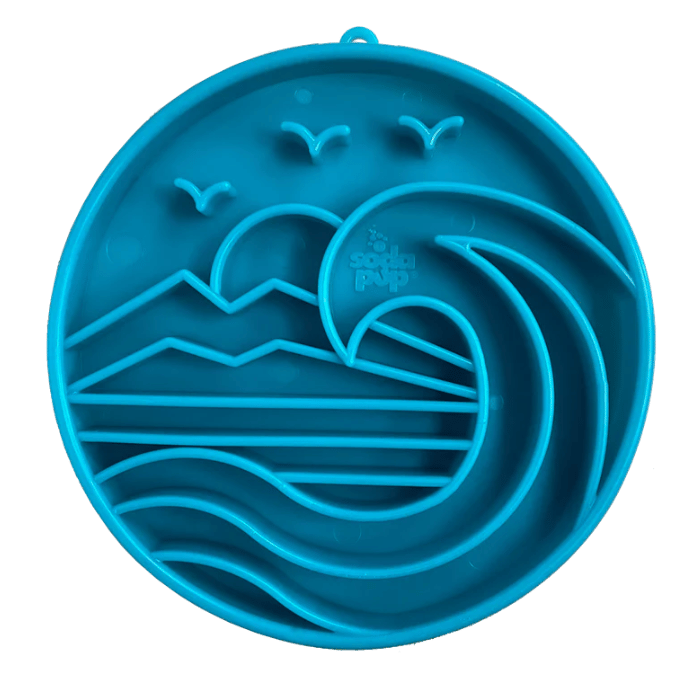 Sodapup bols pour chien bol d'alimentation lente d'enrichissement peu profond /  Baja