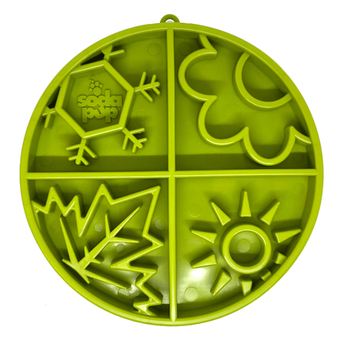 Sodapup bols pour chien bol d'alimentation lente d'enrichissement peu profond / quatre saisons pour chiens