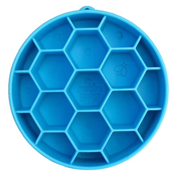 Sodapup bols pour chien Bol ralentisseur Sodapup Honeycomb - Bleu