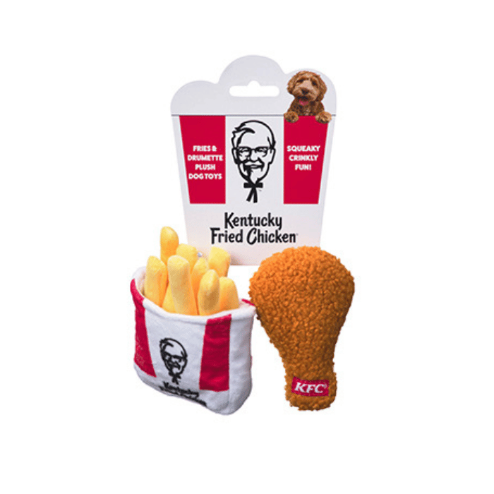 Spot Jouet Jouet pour chien - Frites et pilon en peluche KFC 3'' Jouet pour chien - Frites et pilon en peluche KFC 3''
