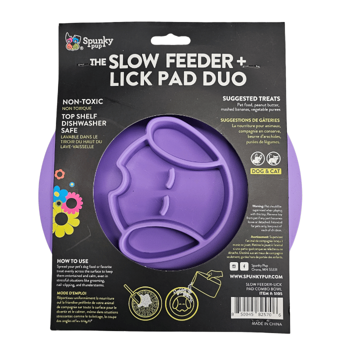 Spunky pup Bol ralentisseur + tapis de léchage duo