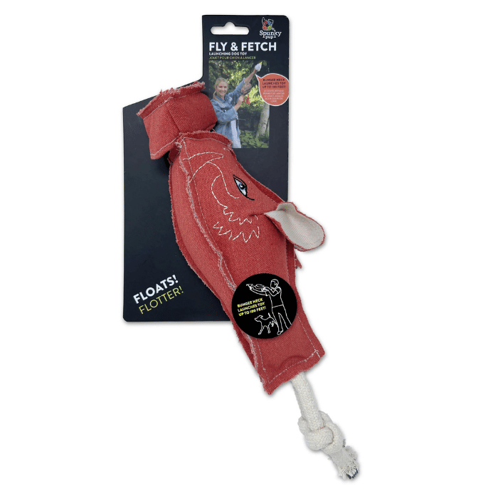 Spunky pup jouets pour chien Jouet pour chien à lancer - Fly & Fetch - Sanglier canvas