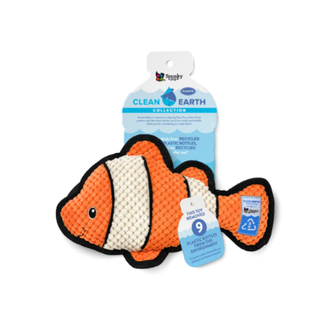 Spunky pup jouets pour chien Jouet Spunky Pup Clean Earth poisson clown Jouet Spunky Pup Clean Earth poisson clown
